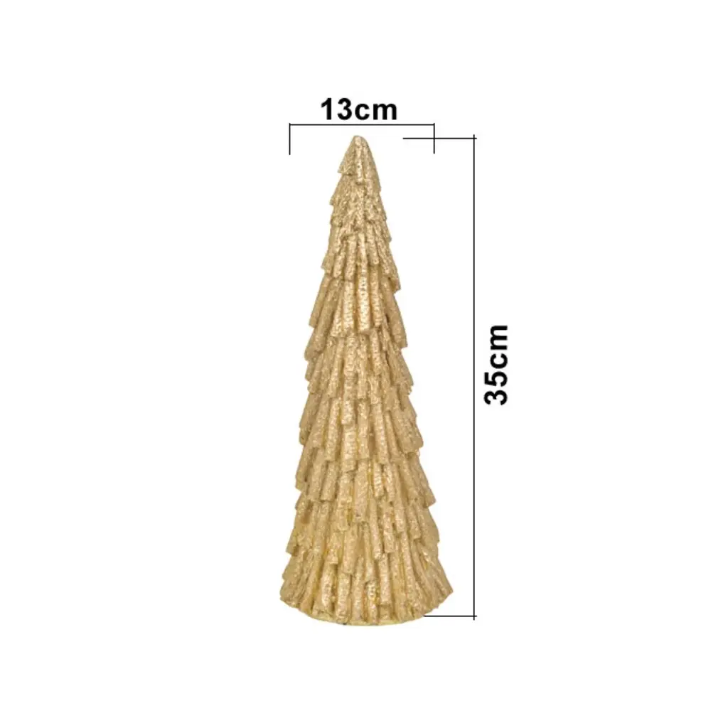 ADORNO ARBOL DORADO, RESINA, TGXY1436, 13X13X35CM