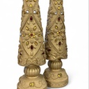 ARBOL DE RESINA SET X 2 DORADO  TG630872 (37*8*8CM)