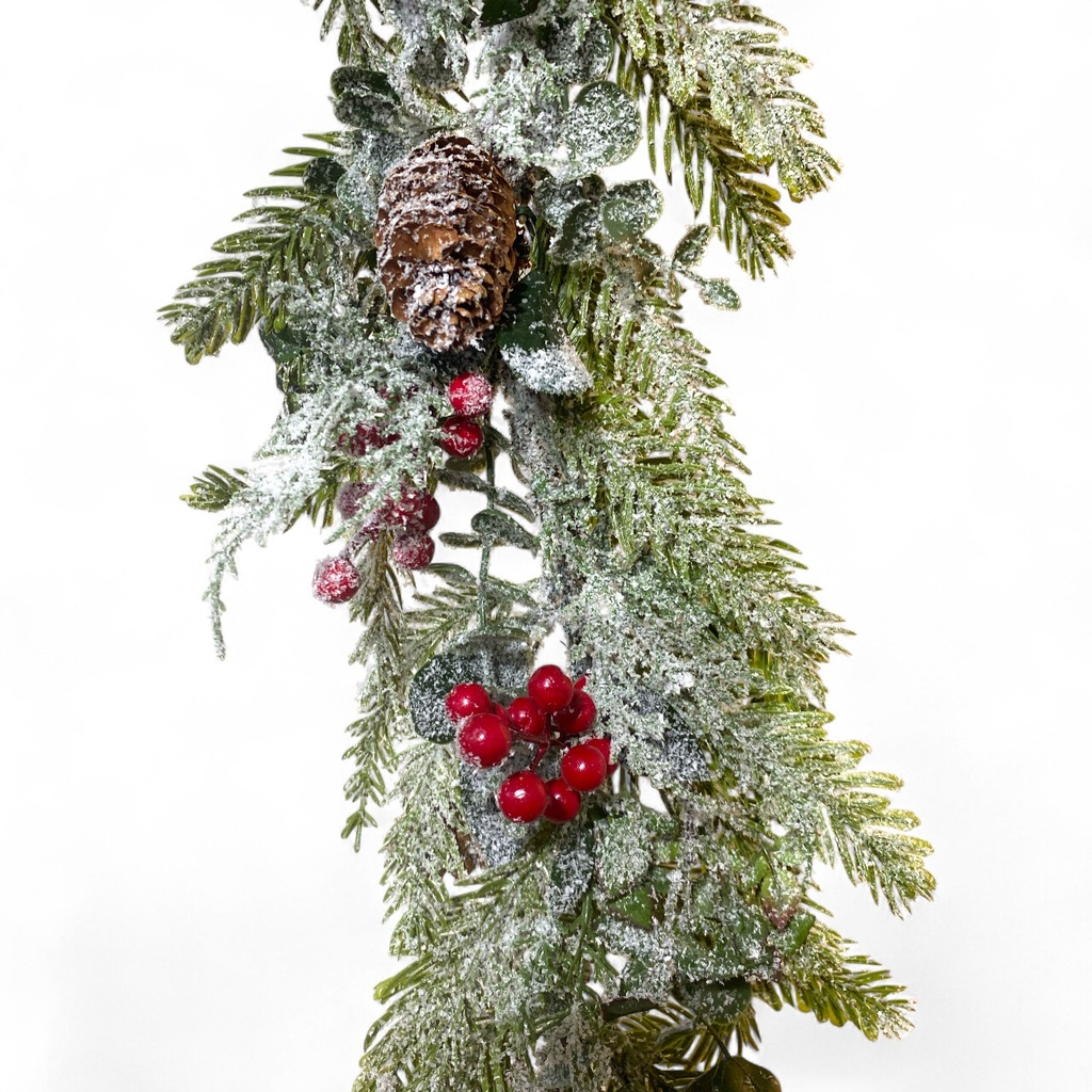 RAMA GUIRNALDA NAVIDEÑA PIÑAS/FRUTOS ROJOS 200CM