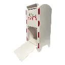 BUZON NAVIDEÑO METALICO BLANCO/ROJO 27X20X53CM