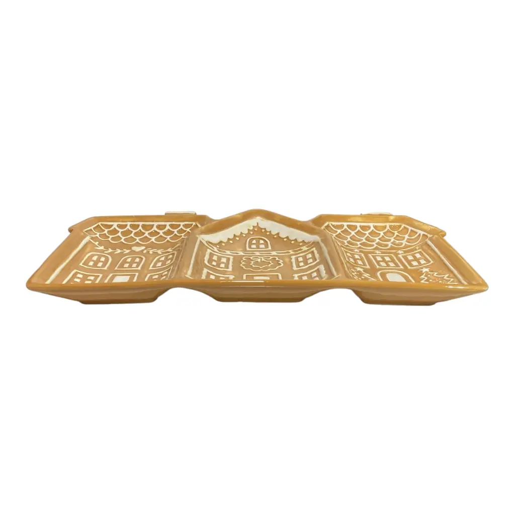 BANDEJA JENGIBRE NAVIDEÑA PORCELANA 33X17X3CM