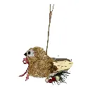 PAJARITO CON LAZO Y RAMA PAJA 15X10X9CM