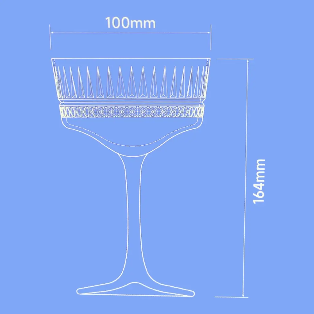 COPA COCTEL VIDRIO TRANSPARENTE SETX4PZS. 