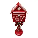BUZON NAVIDEÑO METALICO ROJO 31X18X102CM