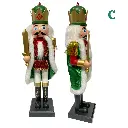 CASCANUEZ NAVIDEÑO PLASTICO ROJO/VERDE A BATERIAS 38CM