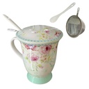 JARRO DE PORCELANA CON TAPA Y COLADOR