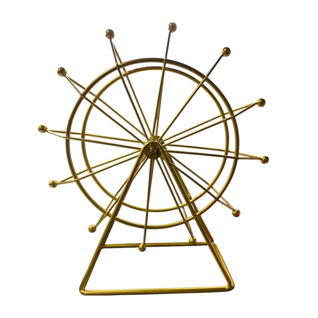 ADORNO DORADO RUEDA 22X24CM