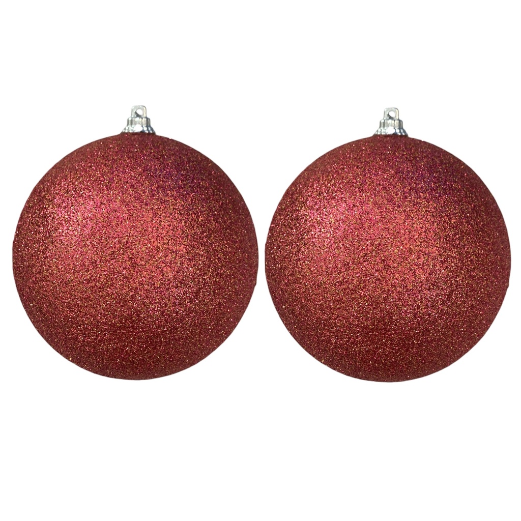 ESFERA NAVIDAD FUCSIA ESCARCHADA SETX2 REF:SD-1502/022576