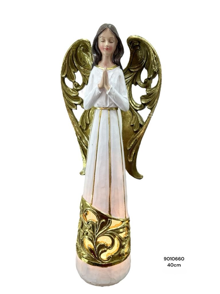 ANGEL BLANCO/LUZ LED BATERIA  40CM