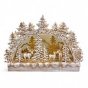 ADORNO PUENTE DE VELAS Y RENOS 35CM