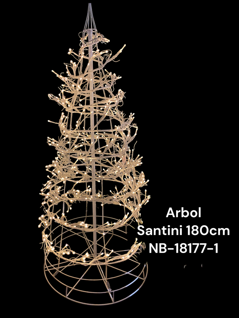 ARBOL DE NAVIDAD 360 LUCES LED 6 PIES 180CM