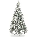 ARBOL DE NAVIDAD ALASKA FRONDOSO NEVADO CUERPO RAMA 7 PIES 213CM