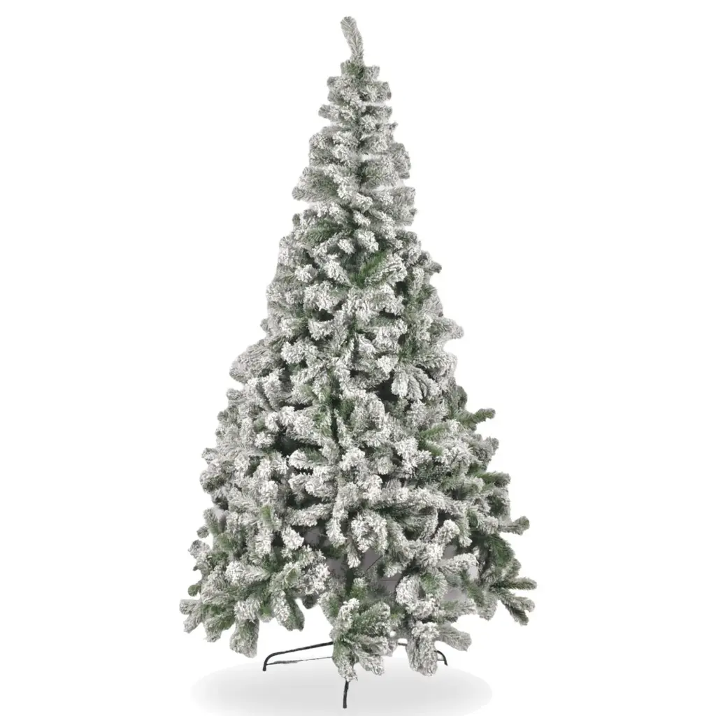Árbol de Navidad Alaska frondoso nevado cuerpo rama pvc 8pies 245cm
