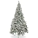 Árbol de Navidad Alaska frondoso nevado cuerpo rama pvc 8pies 245cm