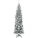Árbol de navidad cuerpo lápiz nevado, 215cm. 7pies