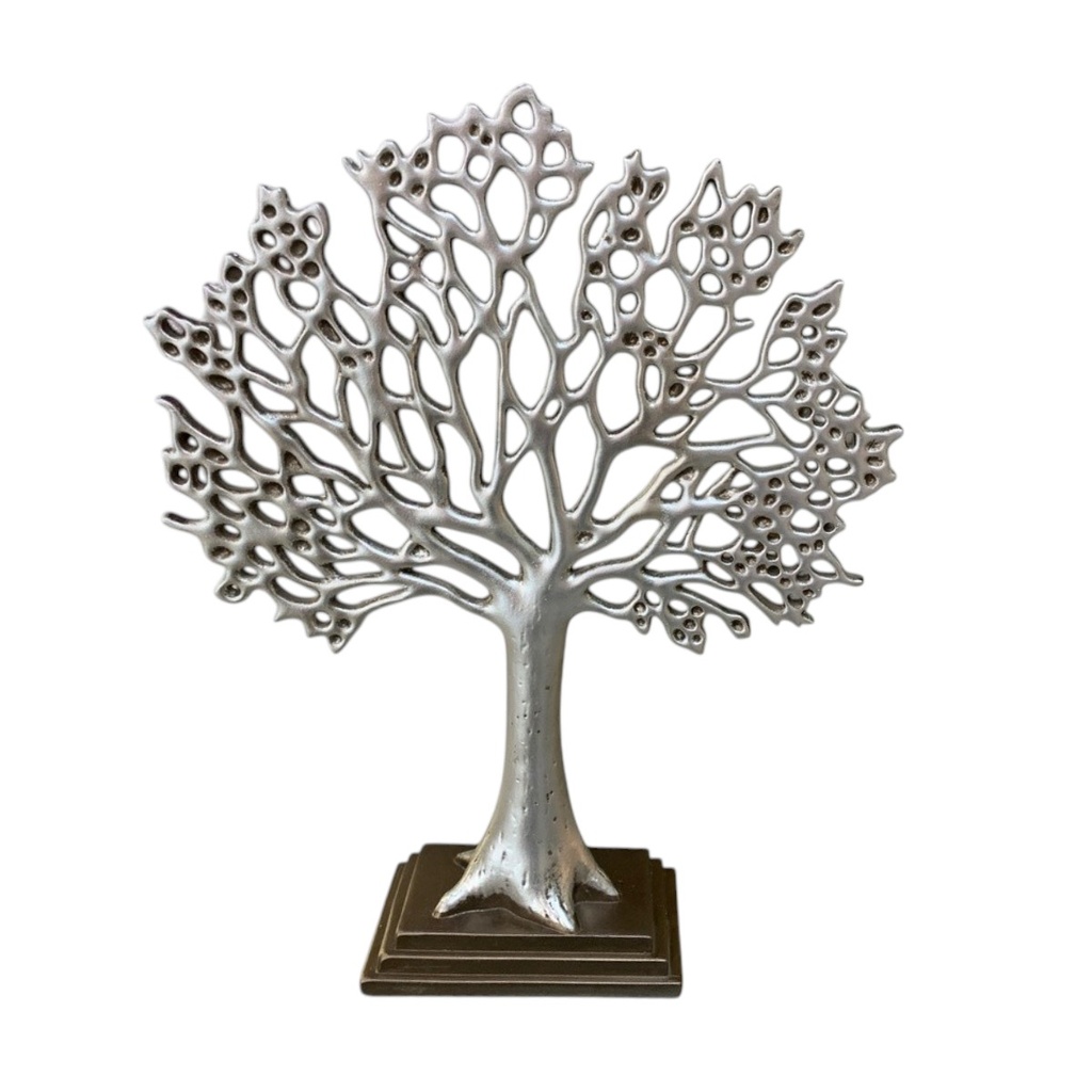 ARBOL DE LA VIDA DECORATIVO PLATA 25X32CM