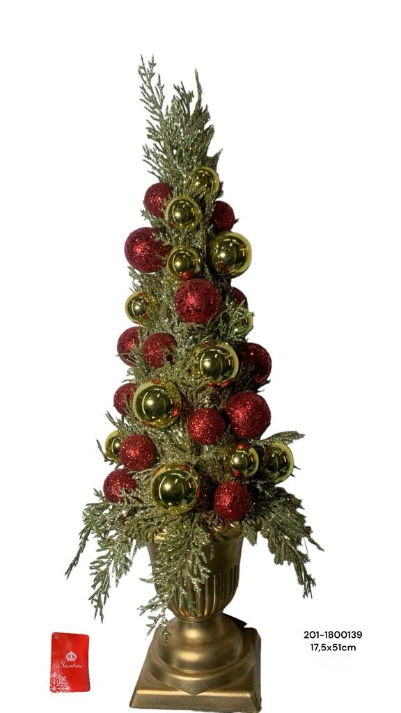 ARBOL NAV. CON MACETA 17.5X17.5X51CM