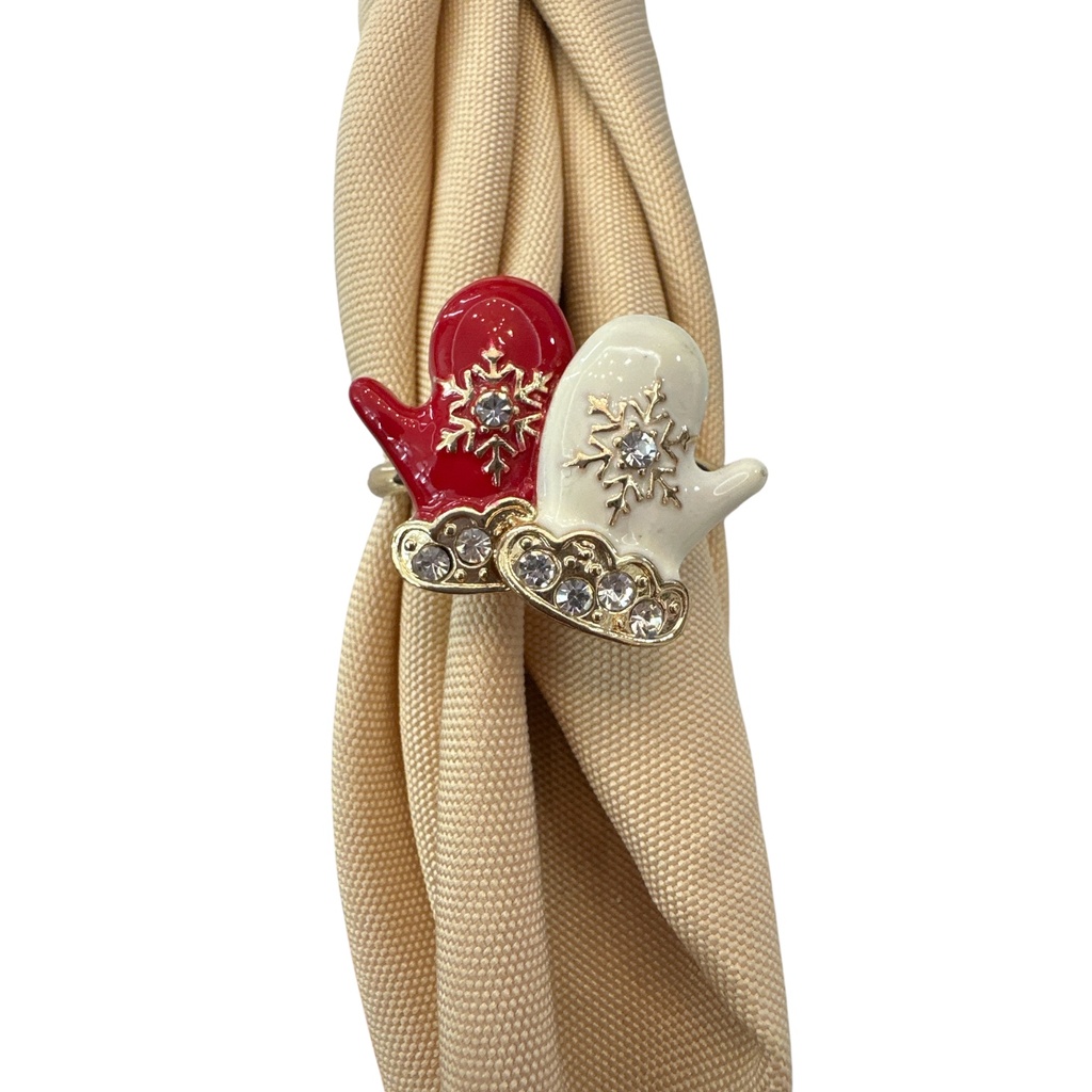 ARO DE SERVILLETA GUANTE C/CRISTALES X6