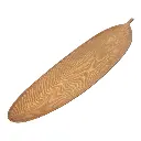 BANDEJA DE MADERA FORMA DE HOJA 59X21CM