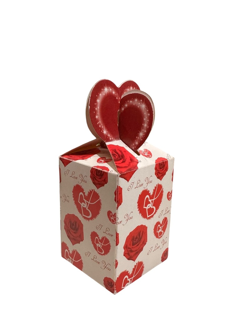 CAJA DE REGALO MOD. I LOVE YOU, 5.5X12CM