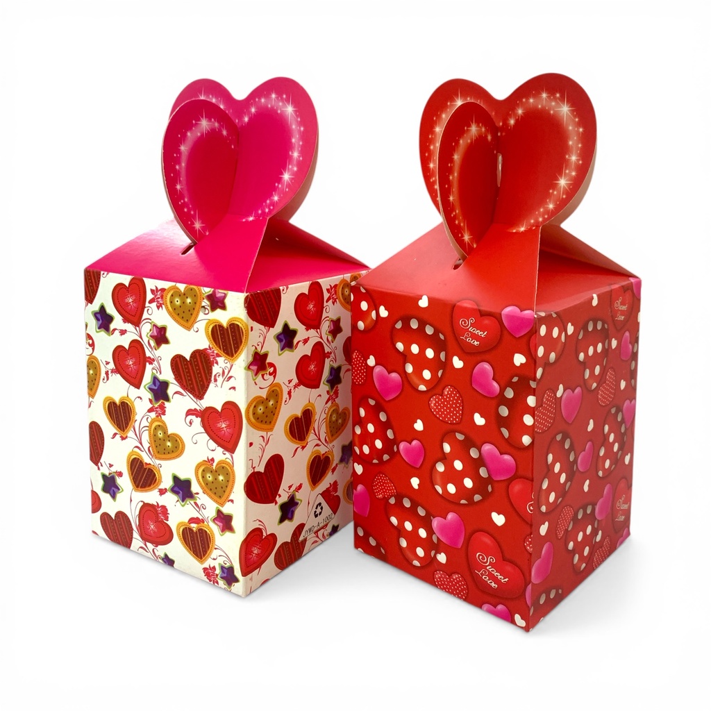 CAJA DE REGALO MOD. CORAZON SURTIDA 17X25CM