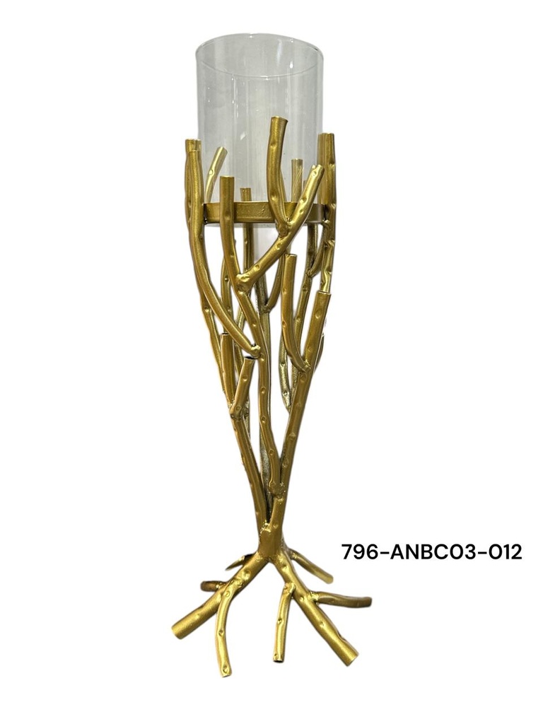 CANDELABRO DORADO RAMAS 16X40CM