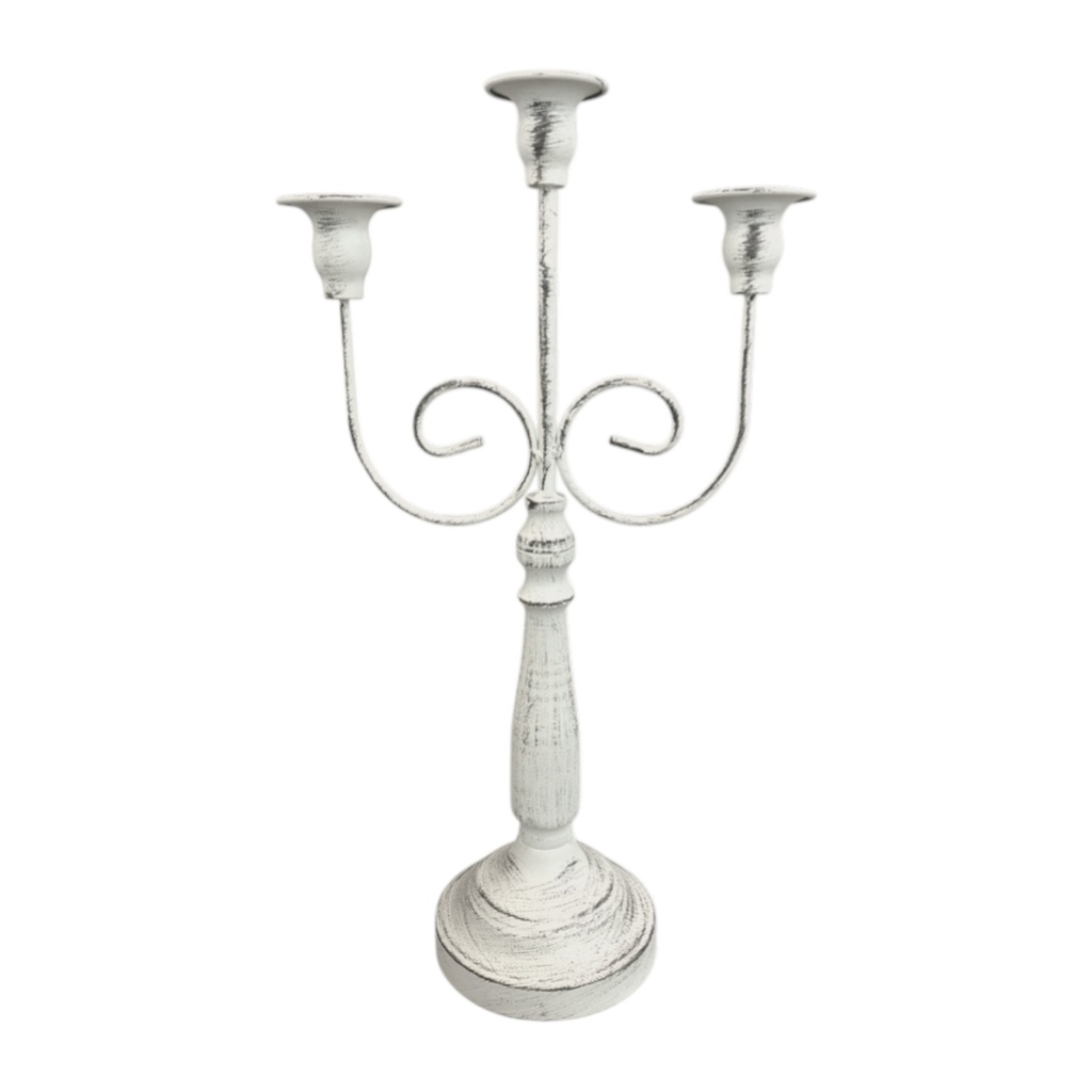 CANDELABRO METAL VINTAGE 11.5X23.5X42CM