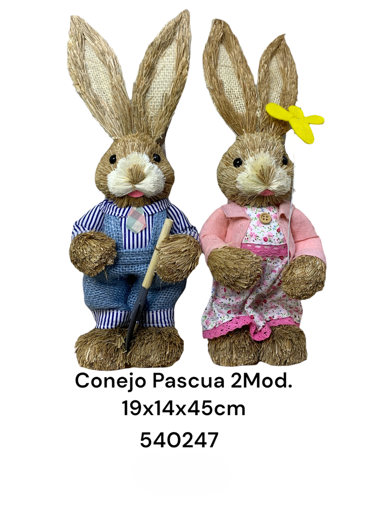 CONEJO PASCUA 2MOD. 19X14X45CM
