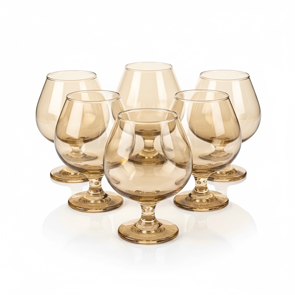 SET DE 6 COPAS DE CRISTAL/COÑAC/BRANDY 410ML REF:SAN0561 (12.5*7CM)