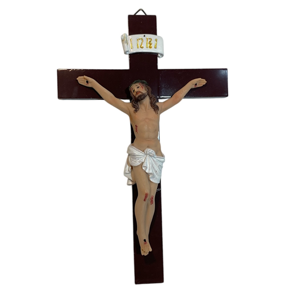 CRUCIFIXION C/CRUZ MADERA 35CM