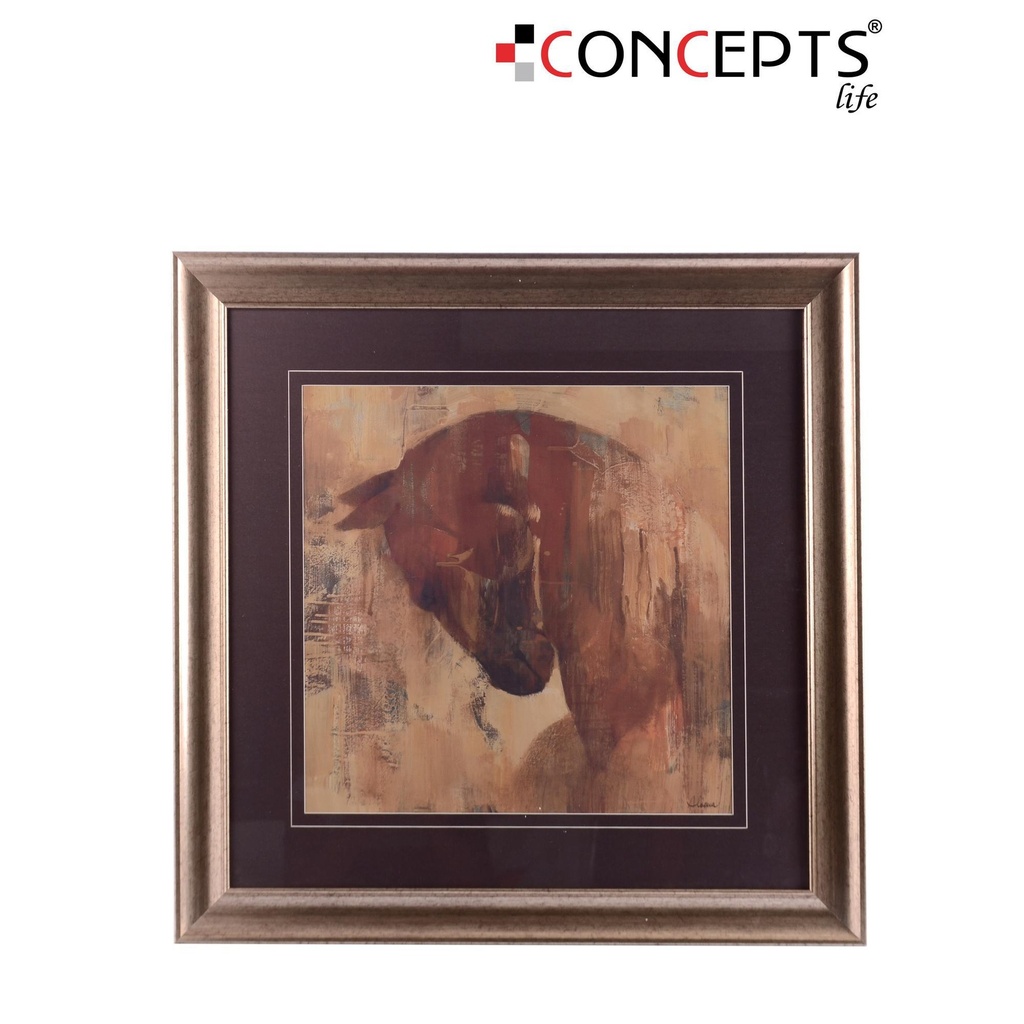 CUADRO AL OLEO CABALLO 76X76CM