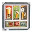 CUADRO MADERA PARA BAR 43X43CM