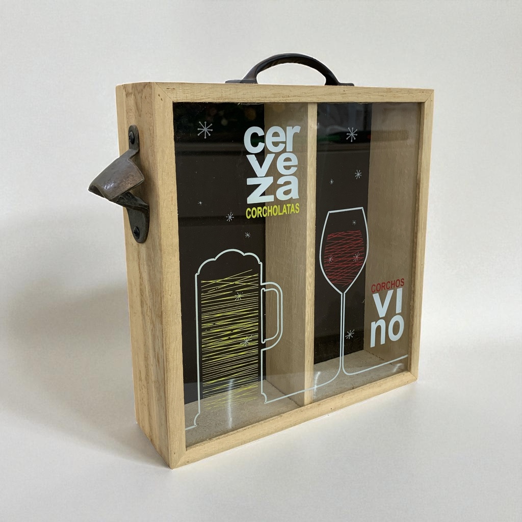 DECORACION BAR MADERA 26X8.5X28CM