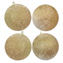 ESFERA NAVIDEÑA DORADO NEVADO SETX4 10CM