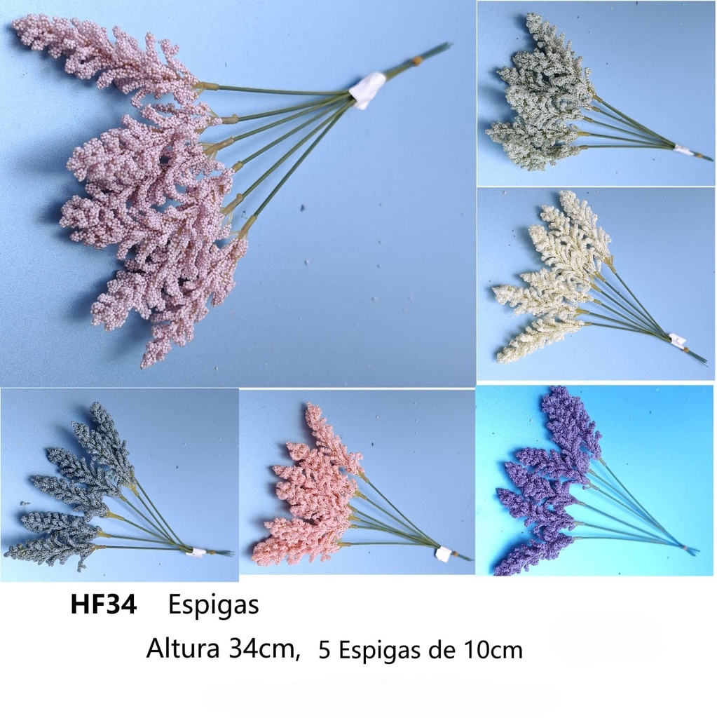 ESPIGAS 34CM, 5 ESPIGAS DE 10CM