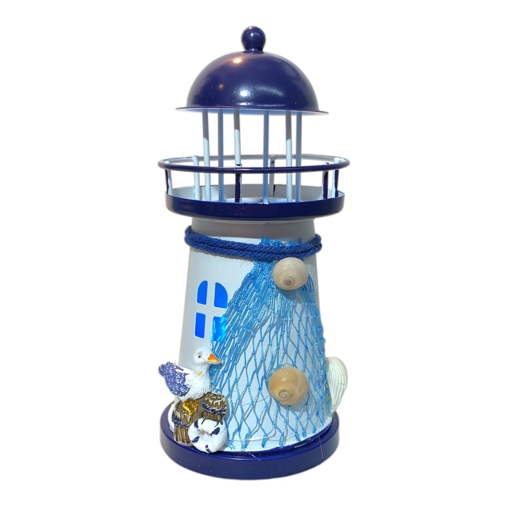 FARO METALICO DECO C/ LUZ 14CM