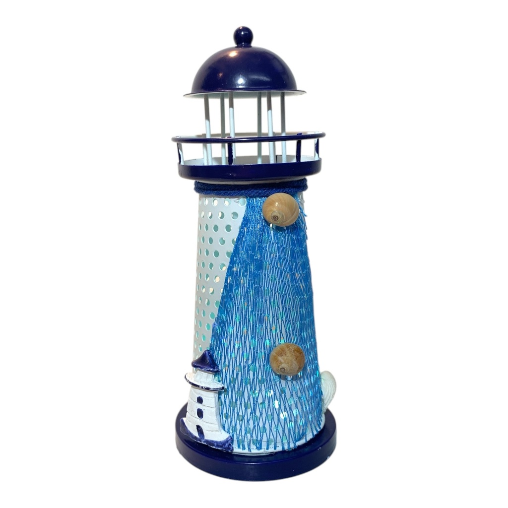 FARO METALICO DECO C/ LUZ 18CM