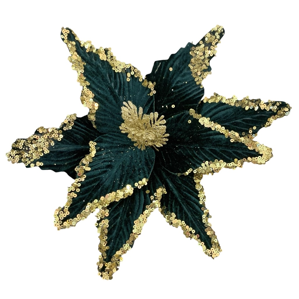 FLOR NAVIDEÑA VERDE 30CM REF:FD2328GR