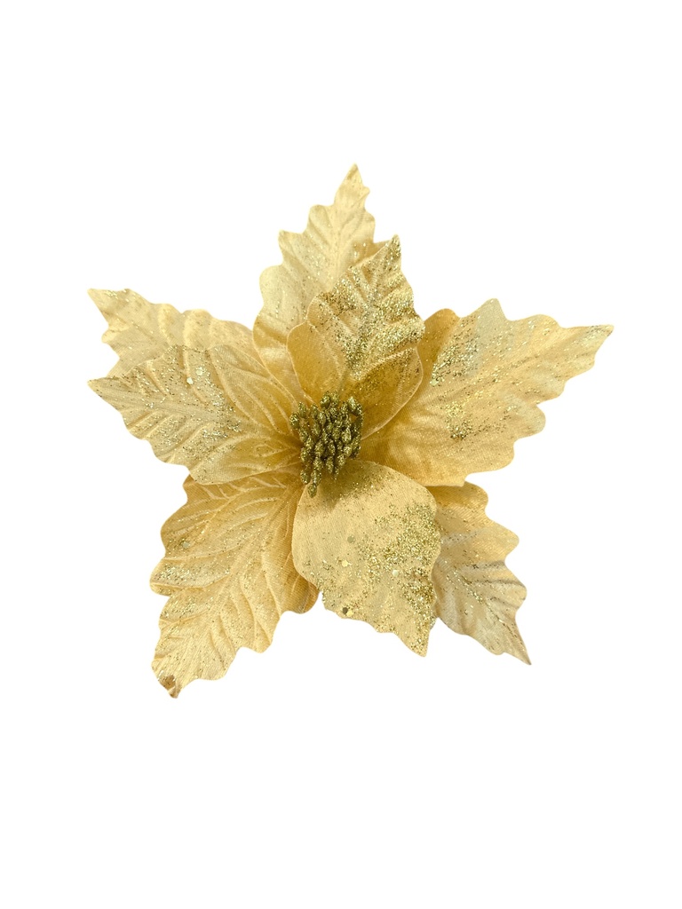 FLOR NAVIDEÑA 28CM DORADA