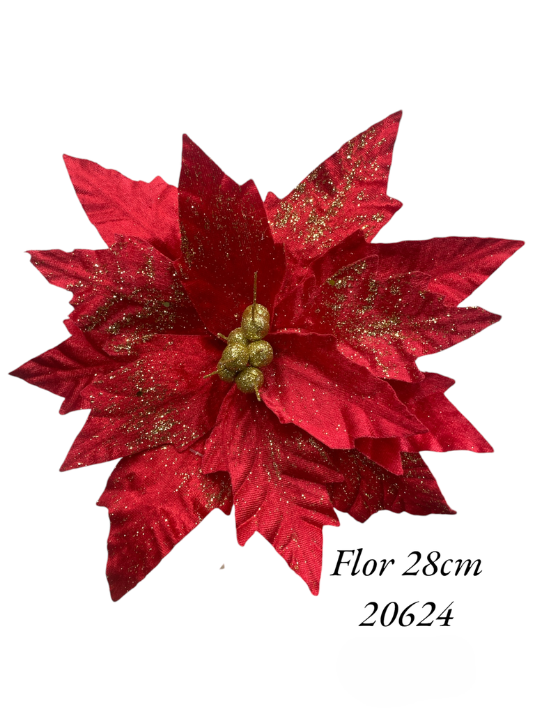 FLOR PONSETIA SURT 28CM 12PETALOS