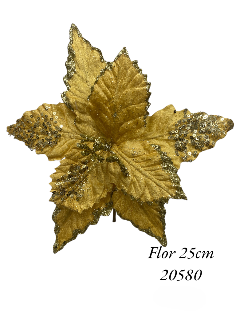 FLOR PONSETIA SURT. 8PETALOS 25CM