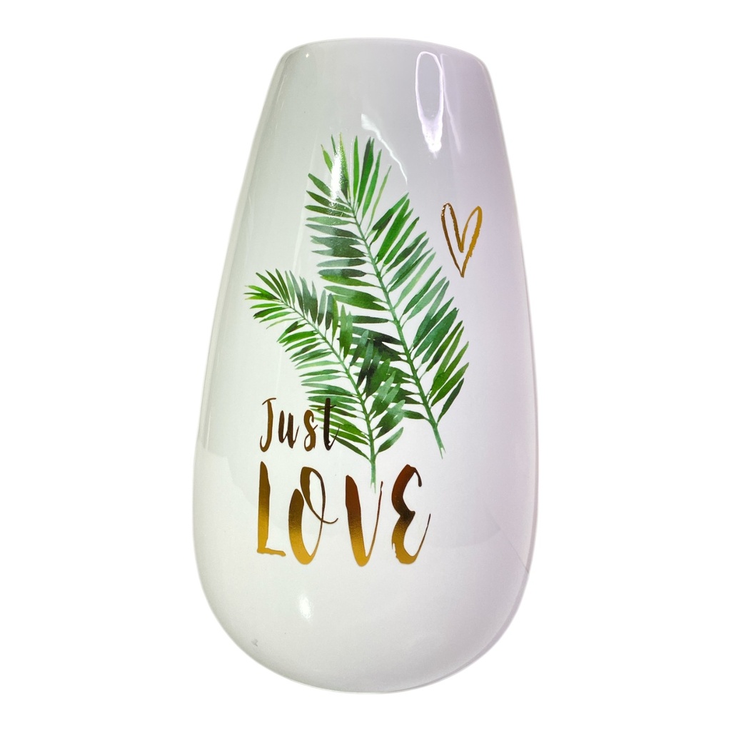 FLORERO BLANCO LOVE 24X15CM