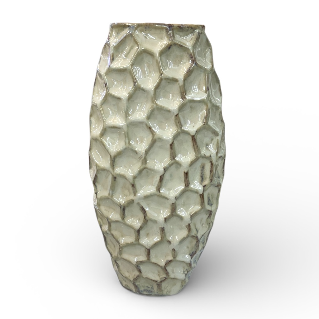 FLORERO CERAMICA IRIS TABACO 31.5CM