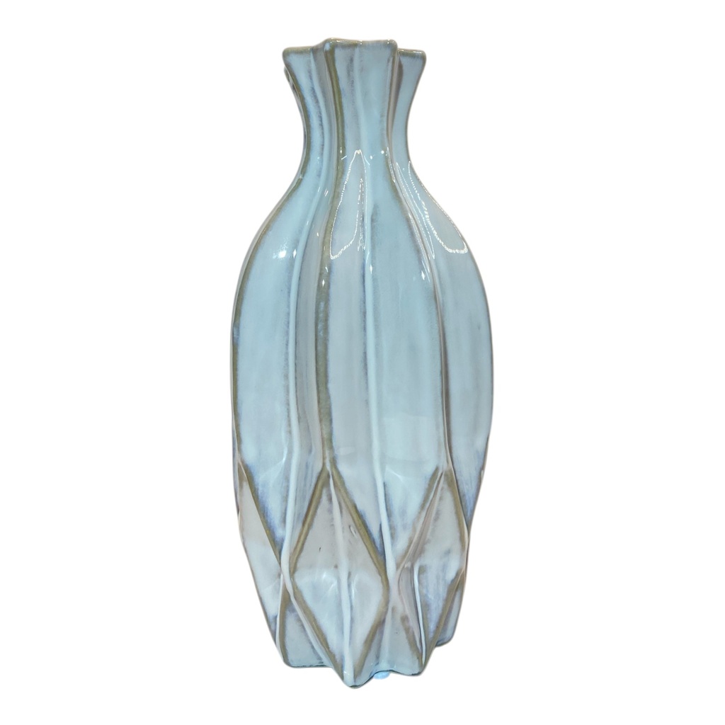 FLORERO CERAMICA MARA CREMA 24CM