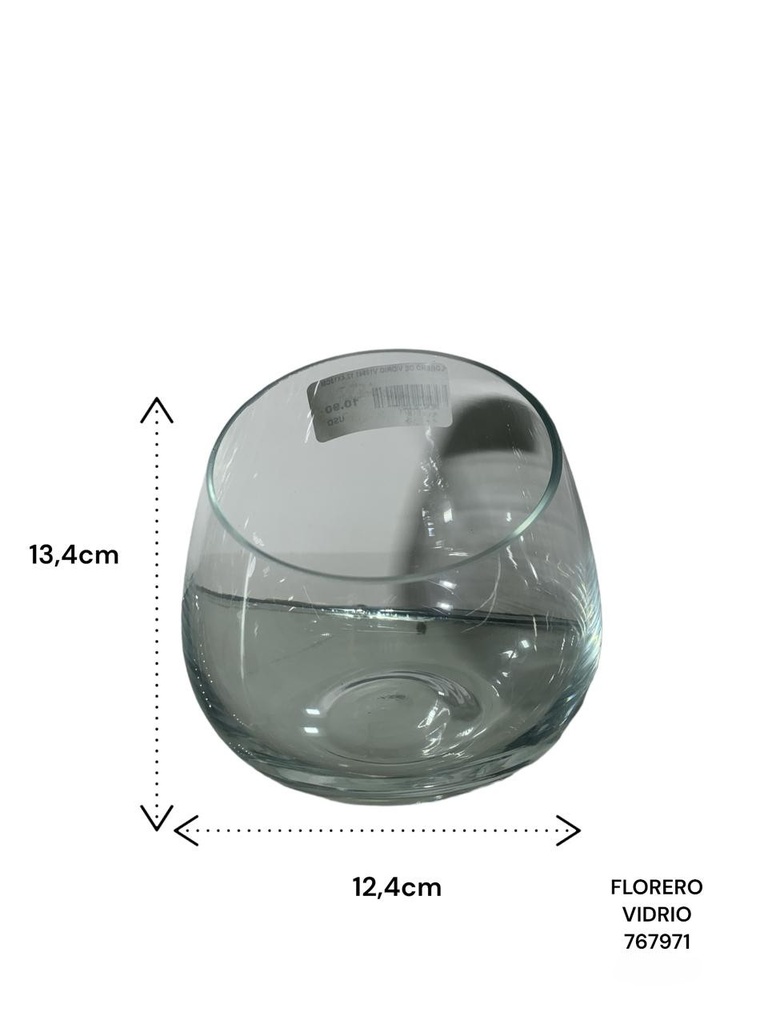 FLORERO DE VIDRIO V10941 12.4X13CM