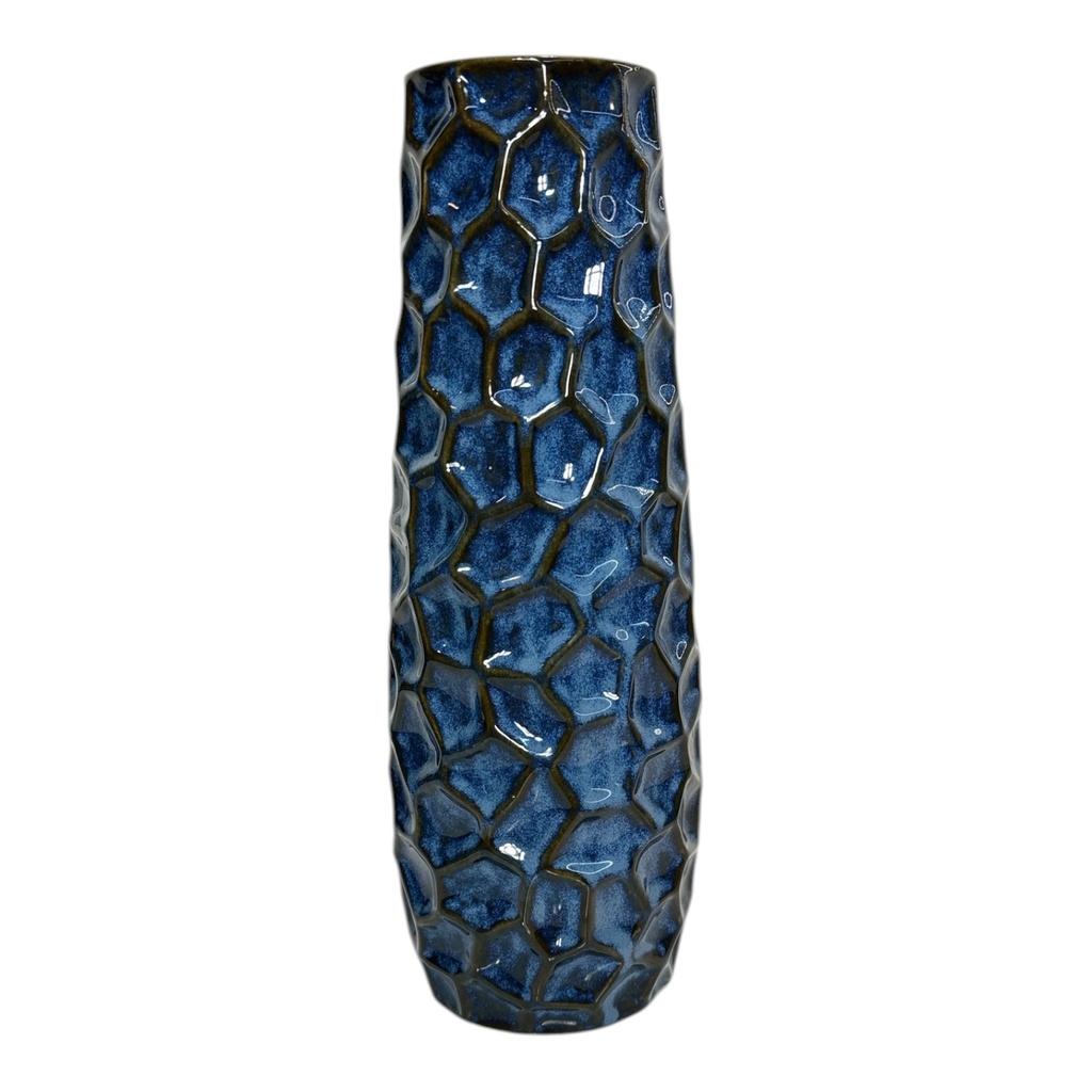 FLORERO IRIS AZUL 33CM