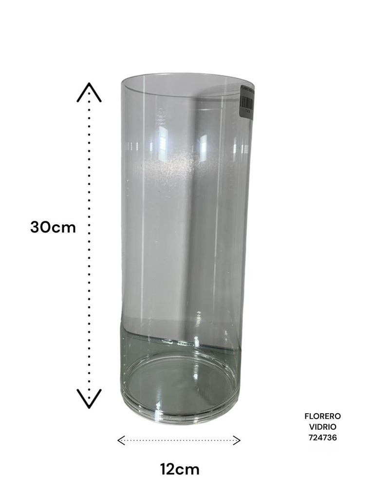 FLORERO VIDRIO ES23404 12X30CM