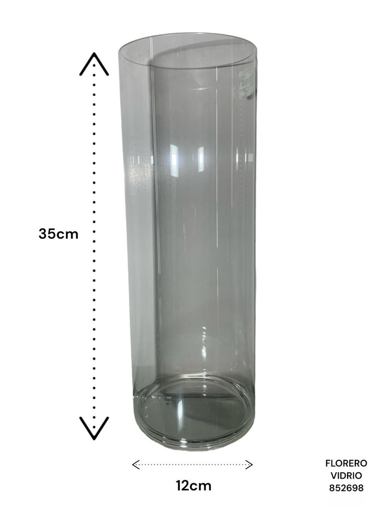 FLORERO VIDRIO ES23405 12X35CM