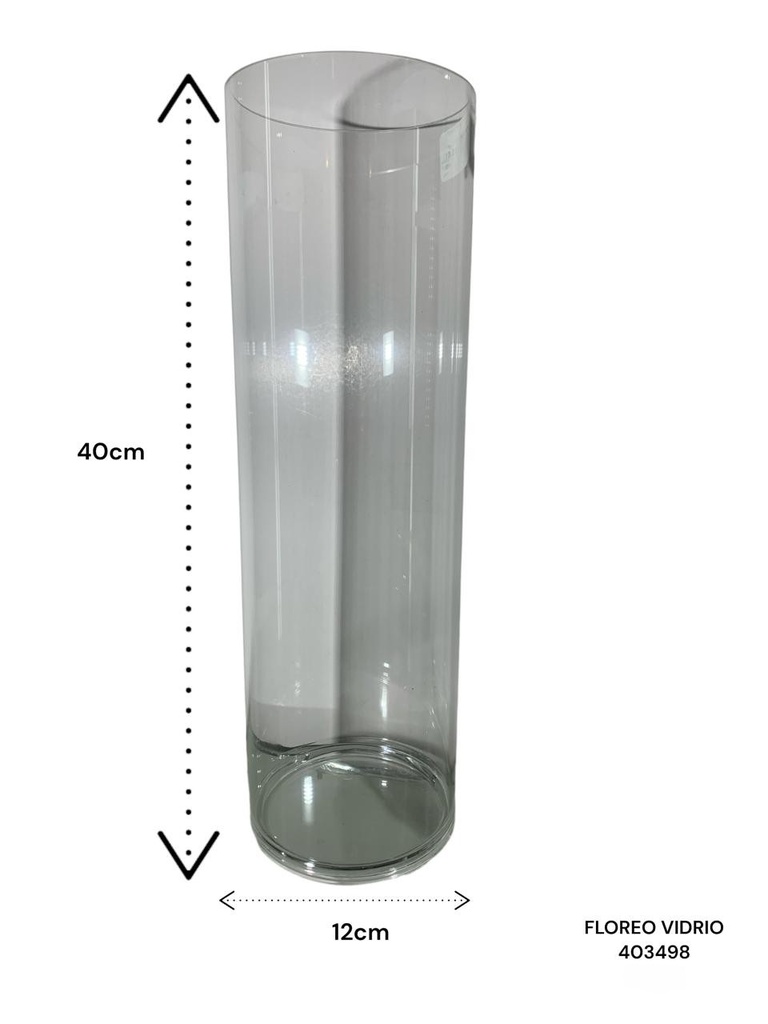 FLORERO VIDRIO ES23406 12X40CM