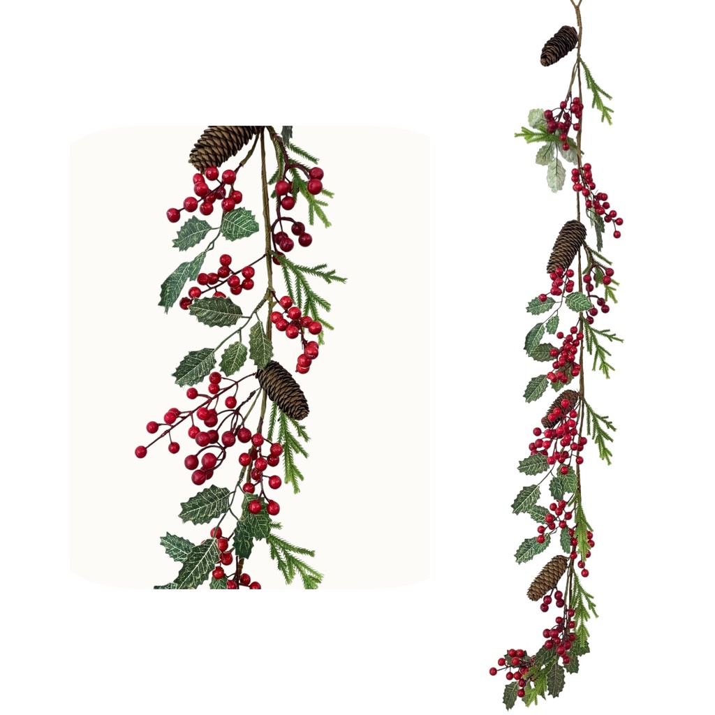 GUIRNALDA FRUTOS ROJOS REF: FK24A421E 120CM